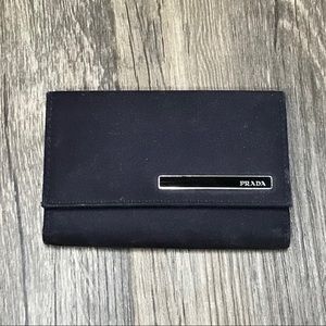 Prada Nylon Key Holder Leather Interior Italy